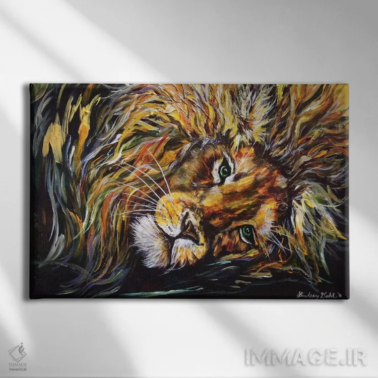 تابلو شیر مالیدن (کنایه از بیخیالی) اثر لیندزی دال - نمای روبهرو روی دیوار