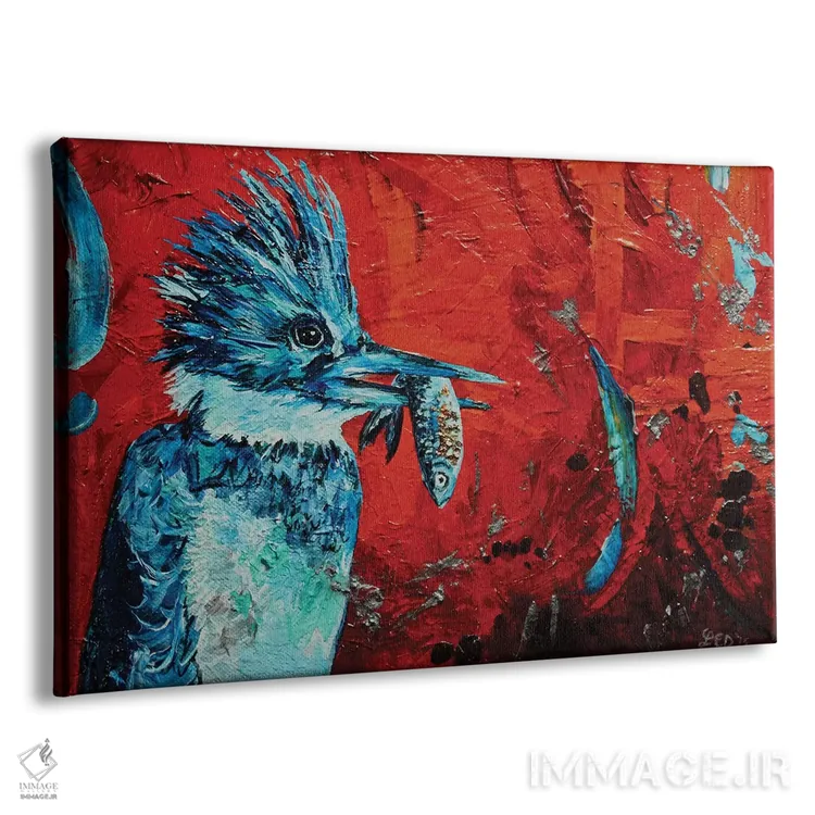 تابلو مرغ ماهیخوار اثر لیندزی دال - نمای پرسپکتیو محصول