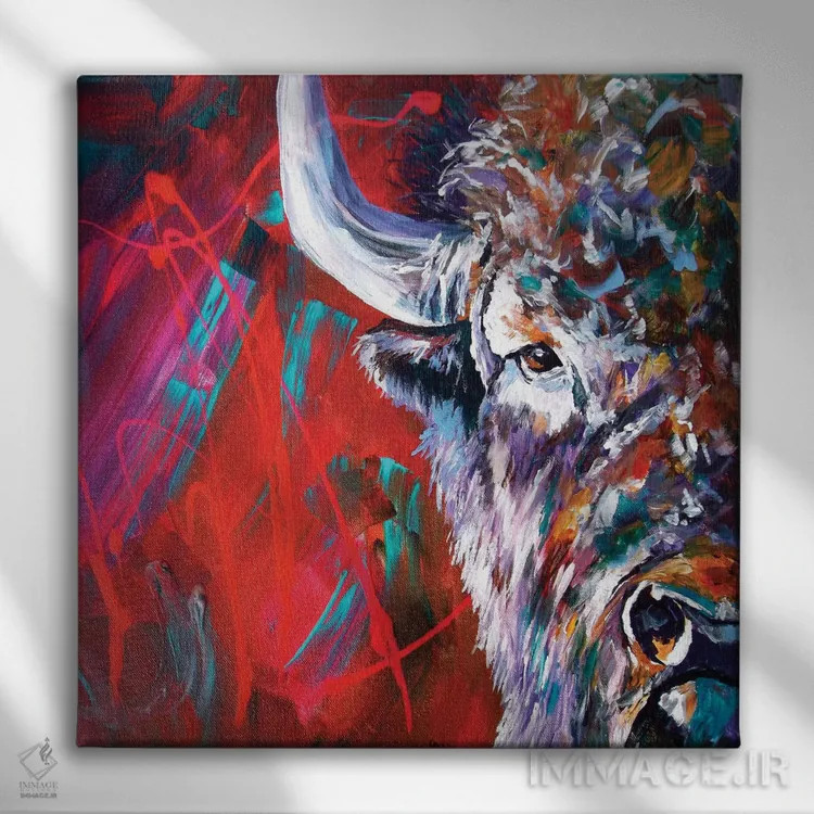 تابلو فقط نیمه گوش دادن اثر لیندزی دال - نمای روبهرو روی دیوار