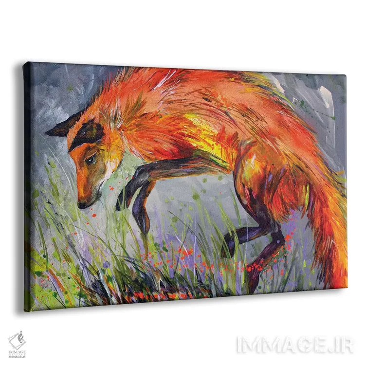 تابلو روباه بهاری اثر لیندزی دال - نمای پرسپکتیو محصول