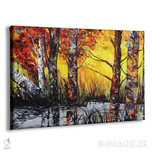 تابلو بازتاب رودخانه نقرهای اثر لیندزی دال - نمای پرسپکتیو محصول