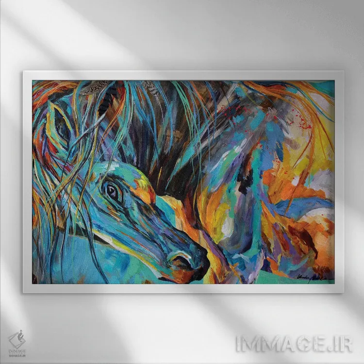 تابلو سایهها اثر لیندزی دال - نمای قابدار سفید