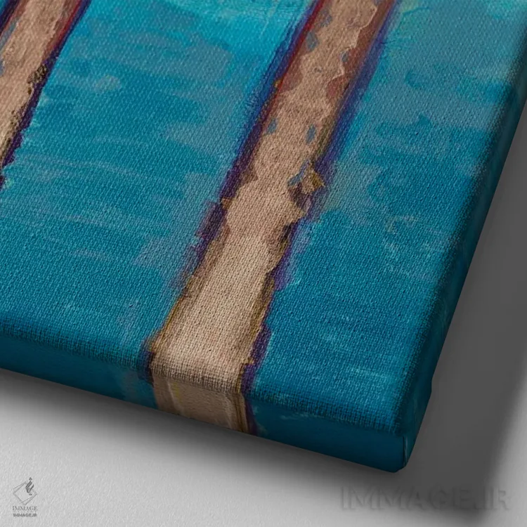 تابلو نخلهای خنثی (رنگهای خنثی) اثر دن منیلی - نمای نزدیک بافت بوم