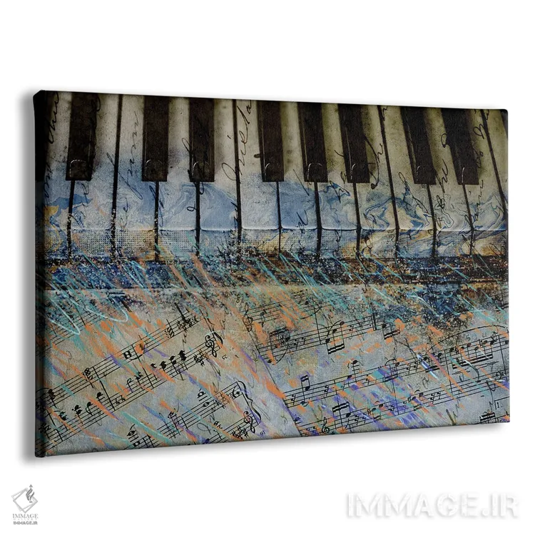 تابلو کلیدهای پیانو اثر دن منیلی - نمای پرسپکتیو محصول