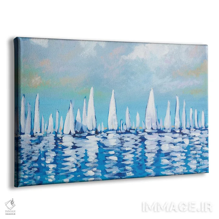 تابلو رجاتا (مسابقه قایقرانی) در دریا اثر دن منیلی - نمای پرسپکتیو محصول