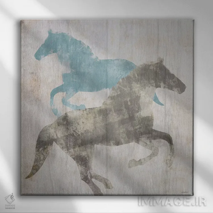 تابلو اسبسانان I اثر دن منیلی - نمای روبهرو روی دیوار