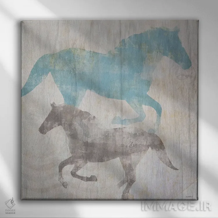 تابلو اسبسانان II اثر دن منیلی - نمای روبهرو روی دیوار