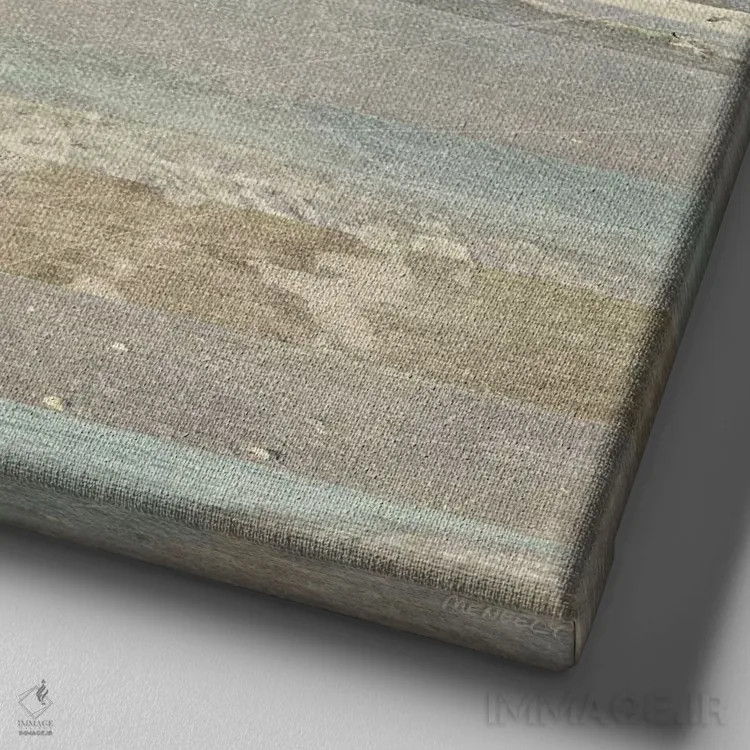 تابلو پرندگان ساحلی در حال پرواز I اثر دن منیلی - نمای نزدیک بافت بوم