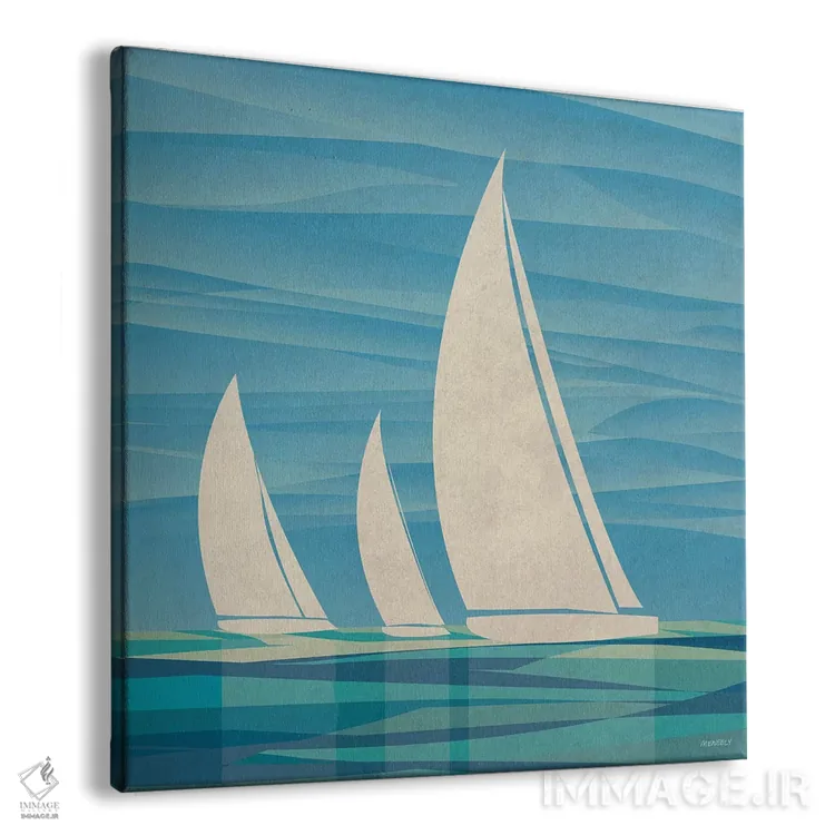 تابلو سفر آبی II اثر دن منیلی - نمای پرسپکتیو محصول