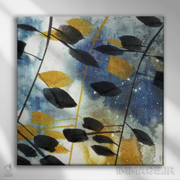 تابلو برگهای پاییزی I اثر دن منیلی - نمای روبهرو روی دیوار