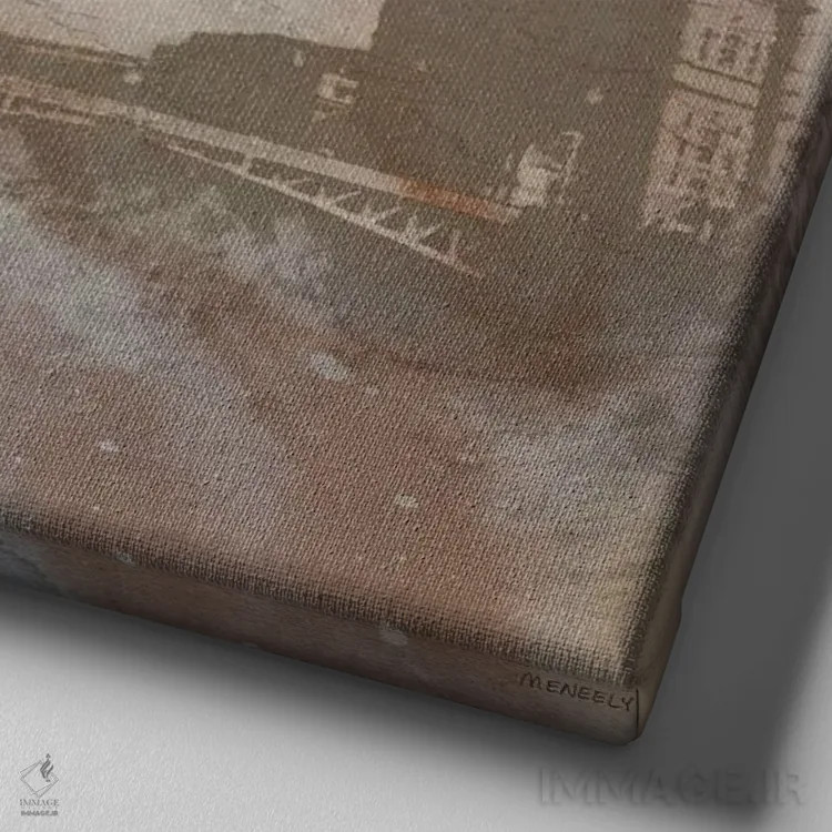 تابلو اروپای قدیمی II اثر دن منیلی - نمای نزدیک بافت بوم