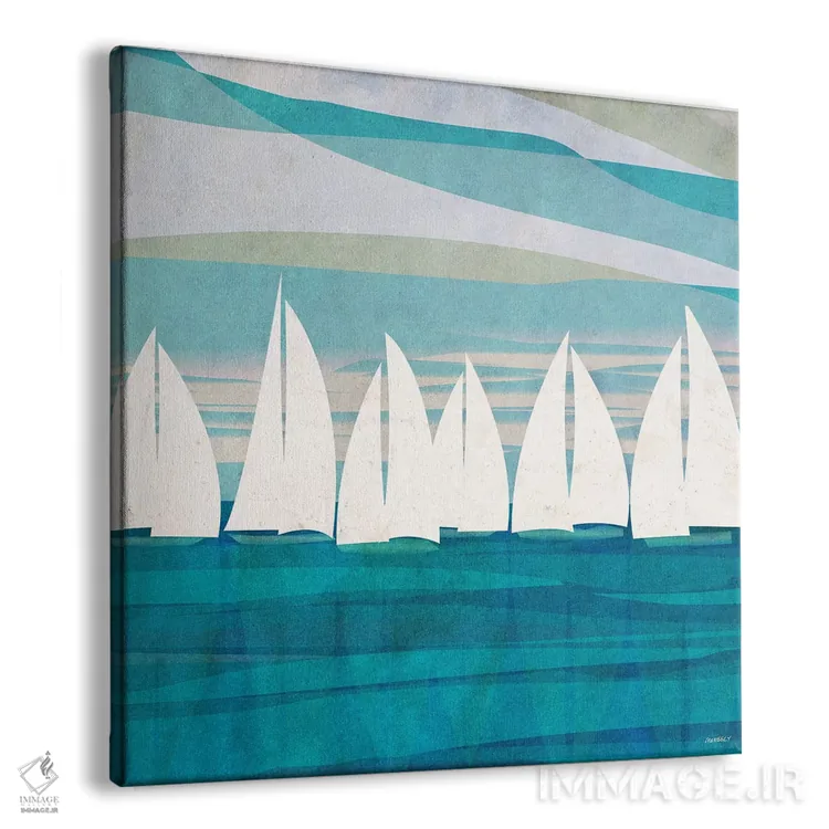 تابلو مسابقهٔ قایقرانی عصر II اثر دن منیلی - نمای پرسپکتیو محصول