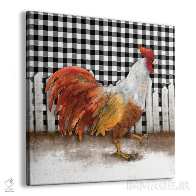 تابلو خروس صبحگاهی I اثر دن منیلی - نمای پرسپکتیو محصول