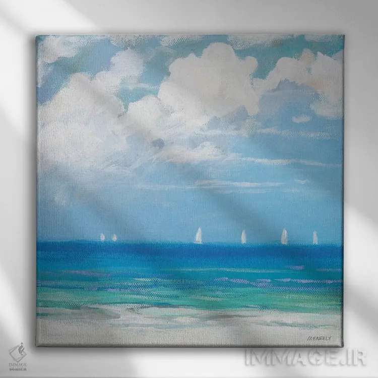 تابلو ساحل II اثر دن منیلی - نمای روبهرو روی دیوار