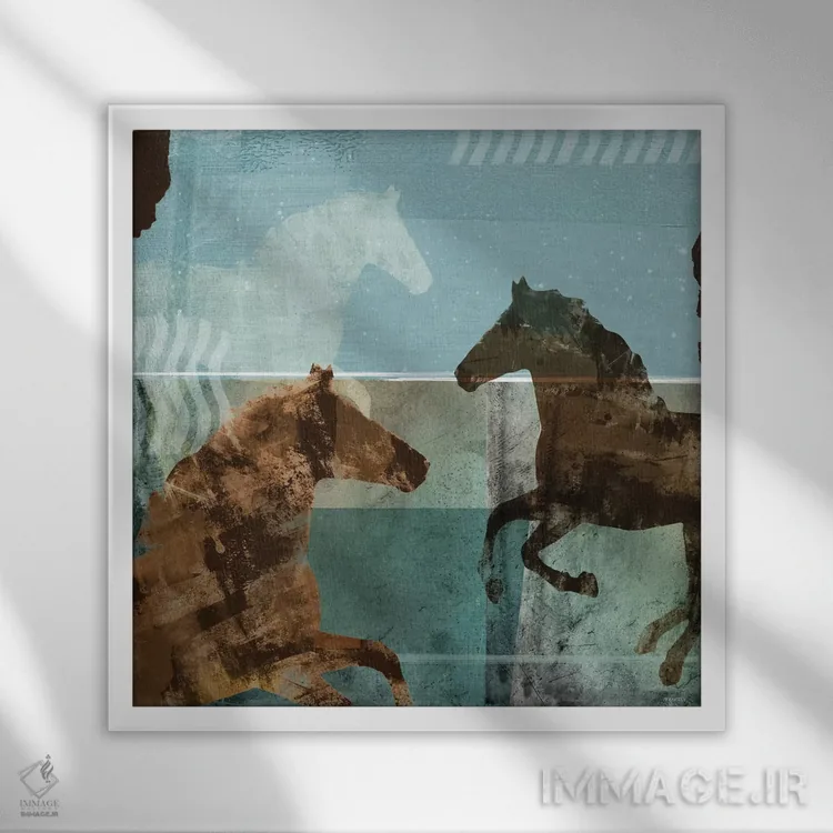 تابلو اطراف اصطبل II اثر دن منیلی - نمای قابدار سفید