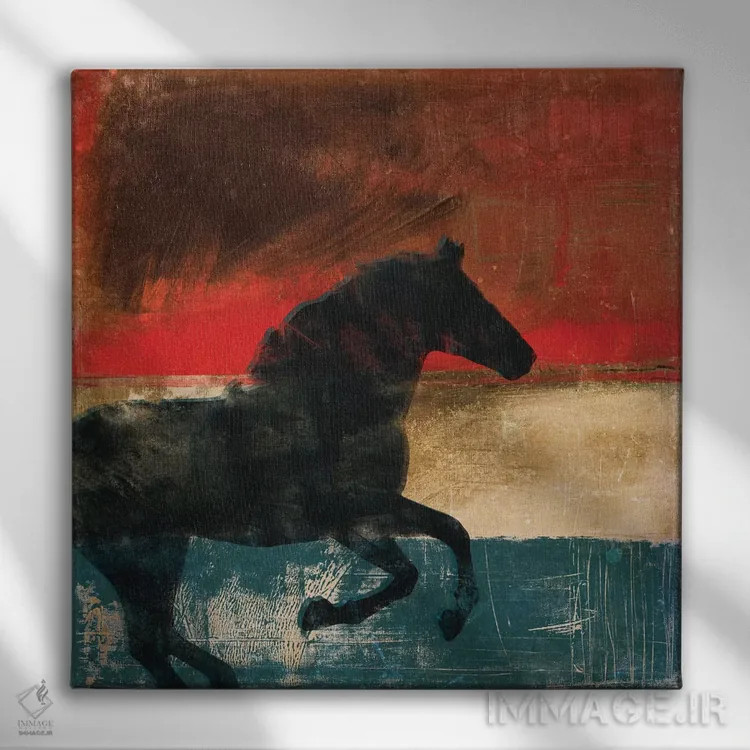 تابلو وحشی و آزاد II اثر دن منیلی - نمای روبهرو روی دیوار