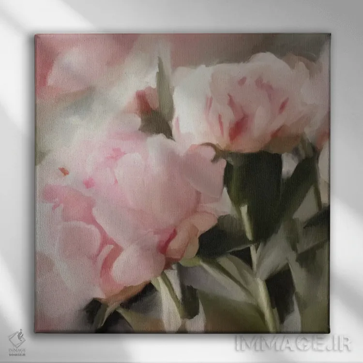 تابلو آرایش گلها II اثر دن منیلی - نمای روبهرو روی دیوار