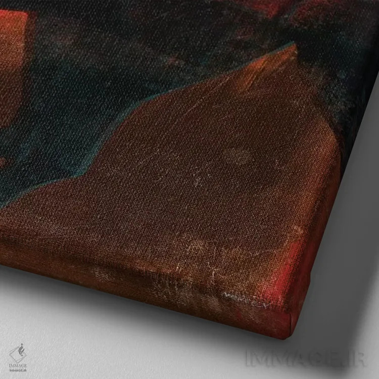 تابلو وحشی و آزاد I اثر دن منیلی - نمای نزدیک بافت بوم