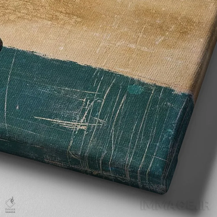 تابلو وحشی و آزاد II اثر دن منیلی - نمای نزدیک بافت بوم