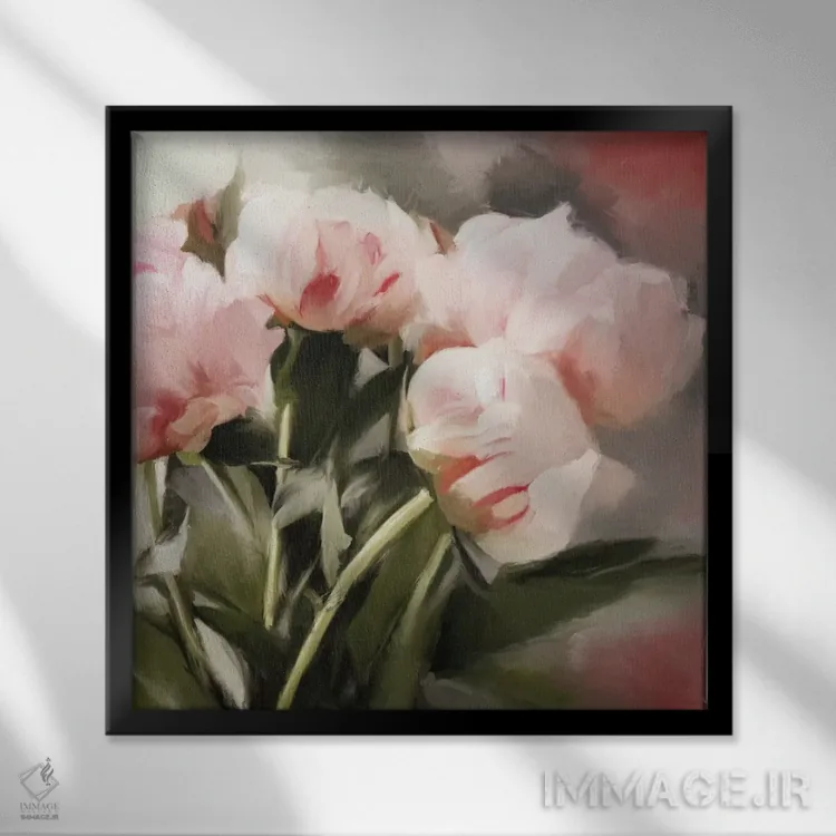 تابلو آرایش گلها I اثر دن منیلی - نمای قابدار مشکی