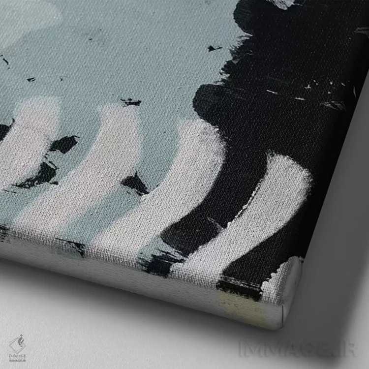 تابلو قایق در حال دریانوردی II اثر دن منیلی - نمای نزدیک بافت بوم