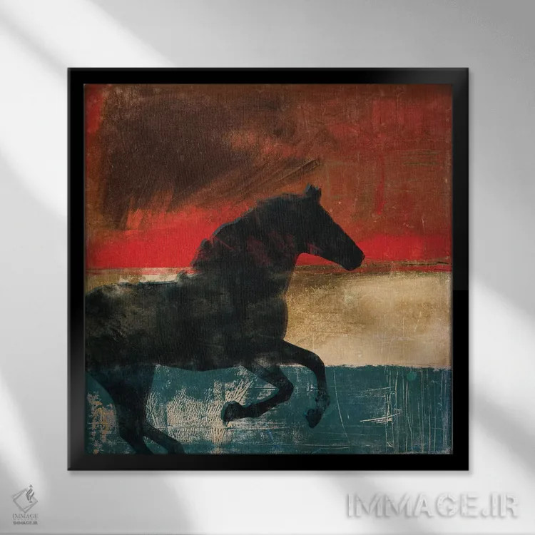 تابلو وحشی و آزاد II اثر دن منیلی - نمای قابدار مشکی