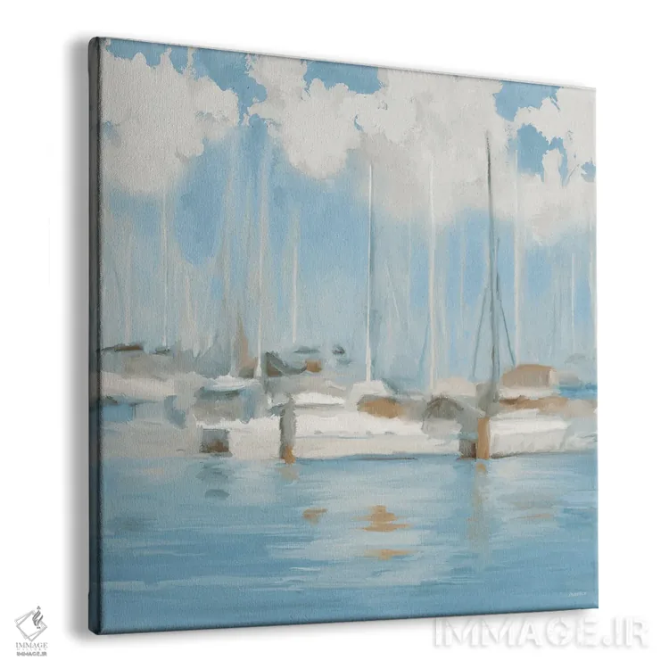 تابلو قایقهای بندر گلف I اثر دن منیلی - نمای پرسپکتیو محصول
