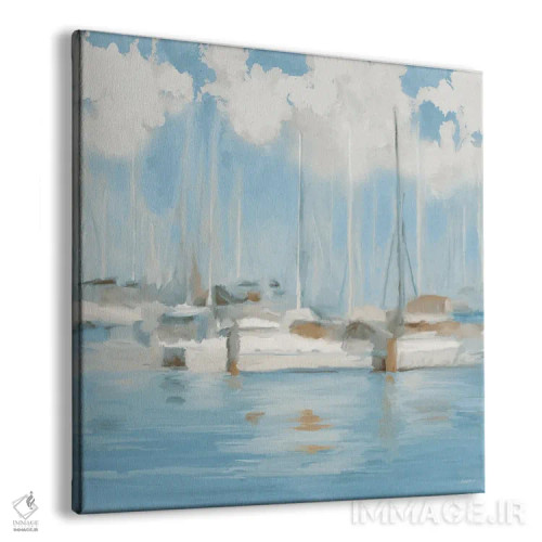 تابلو قایقهای بندر گلف I اثر دن منیلی - نمای پرسپکتیو محصول
