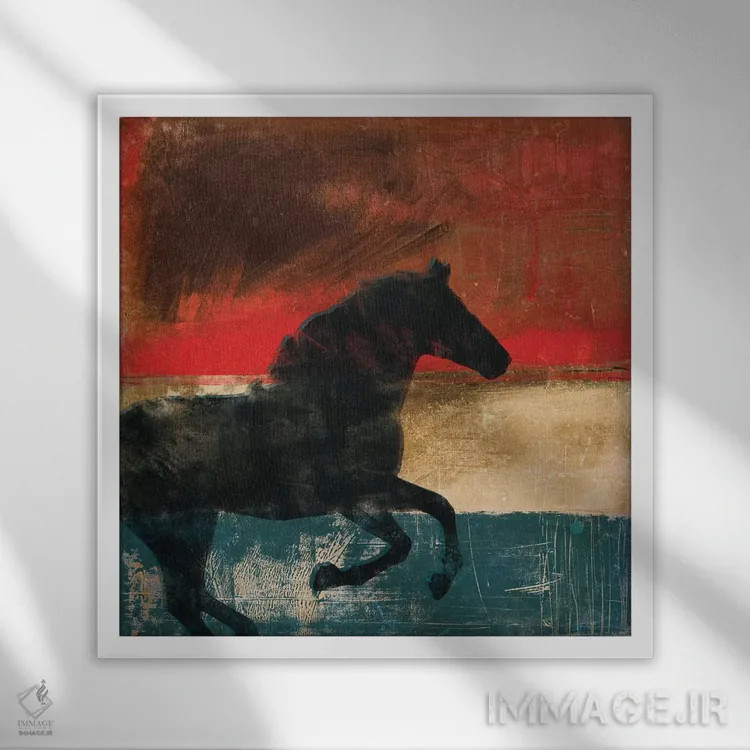 تابلو وحشی و آزاد II اثر دن منیلی - نمای قابدار سفید