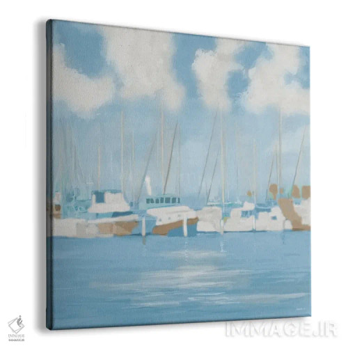 تابلو قایقهای بندر گلف II اثر دن منیلی - نمای پرسپکتیو محصول