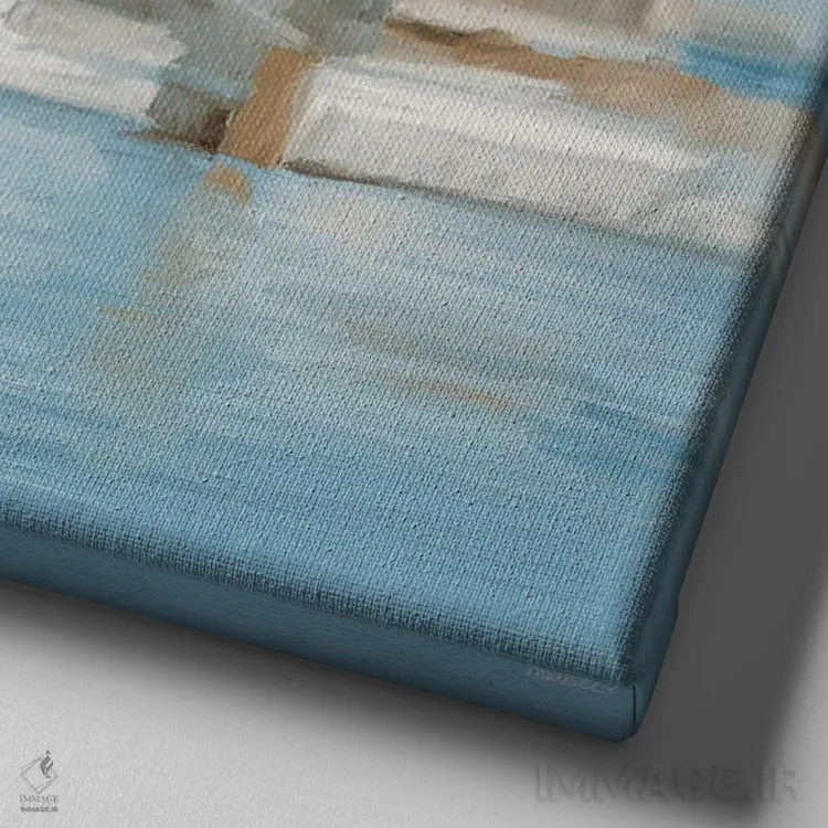 تابلو قایقهای بندر گلف I اثر دن منیلی - نمای نزدیک بافت بوم