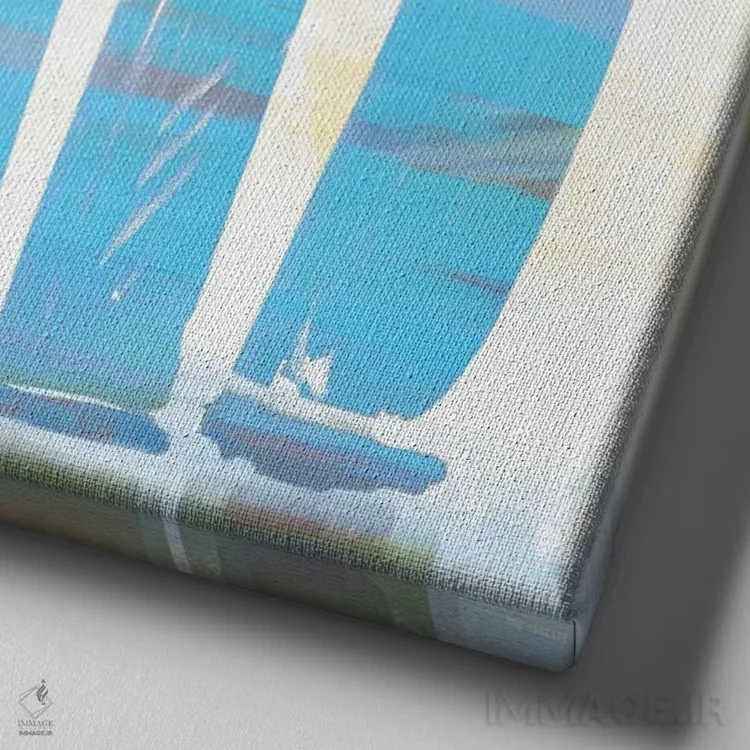 تابلو بندر شلوغ اثر دن منیلی - نمای نزدیک بافت بوم