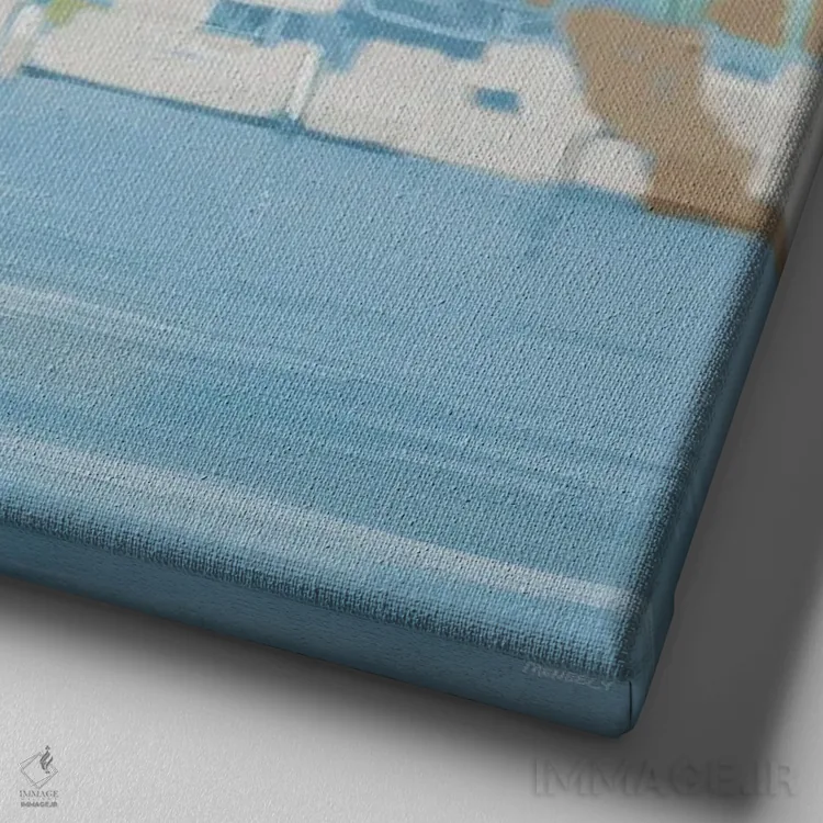 تابلو قایقهای بندر گلف II اثر دن منیلی - نمای نزدیک بافت بوم