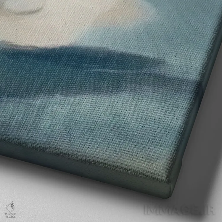 تابلو رزهای سفید I اثر دن منیلی - نمای نزدیک بافت بوم