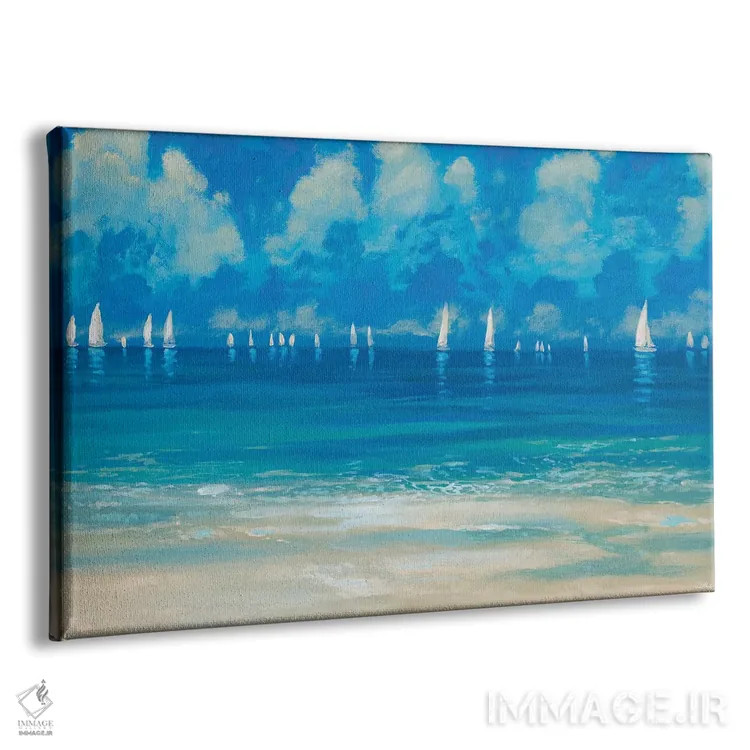 تابلو سواحل آبی اثر دن منیلی - نمای پرسپکتیو محصول