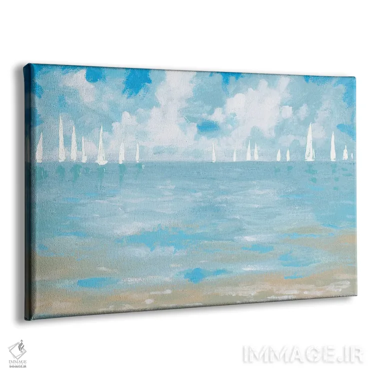 تابلو قایقها در افق اثر دن منیلی - نمای پرسپکتیو محصول