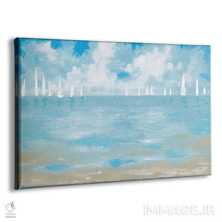 تابلو قایقها در افق اثر دن منیلی - نمای پرسپکتیو محصول