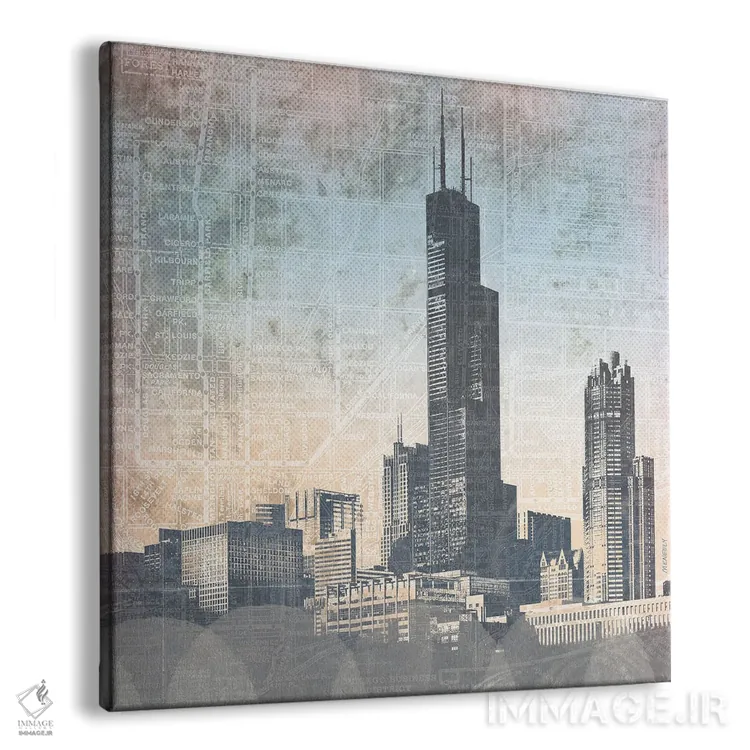 تابلو نمای افقی شیکاگو I اثر دن منیلی - نمای پرسپکتیو محصول