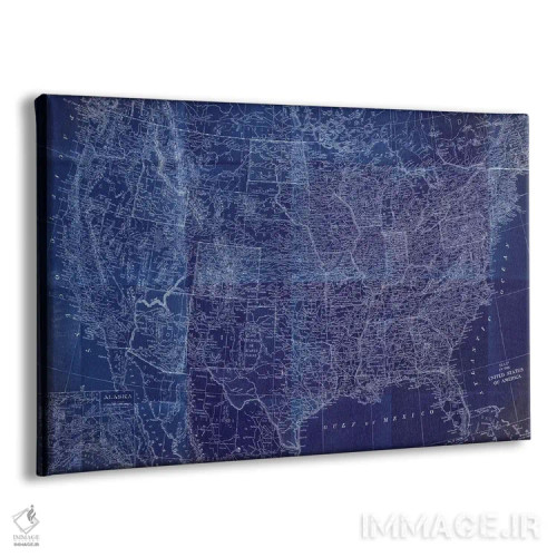 تابلو نقشهٔ کبالت آمریکا اثر دن منیلی - نمای پرسپکتیو محصول