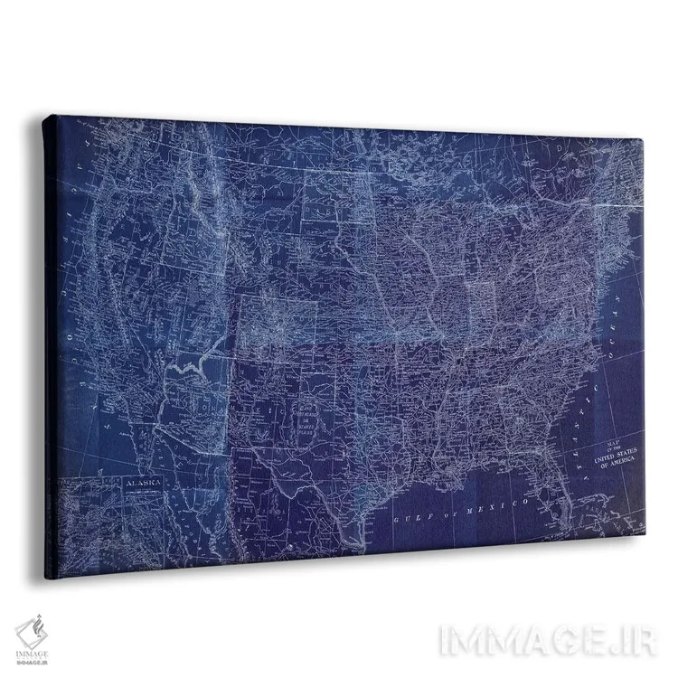 تابلو نقشهٔ کبالت آمریکا اثر دن منیلی - نمای پرسپکتیو محصول