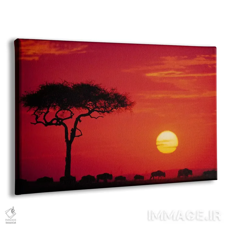 تابلو مهاجرت گاو وحشی آفریقایی، ذخیرهگاه ملی ماسایی مارا، کنیا اثر دی ان پدرسون - نمای پرسپکتیو محصول