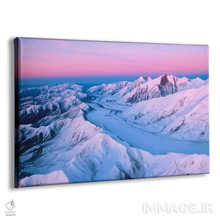 تابلو نمای هوایی، رشتهکوه آلاسکا، پارک و منطقه حفاظتشدهٔ ملی دنالی، آلاسکا (آمریکا) اثر دی ان پدرسون - نمای پرسپکتیو محصول