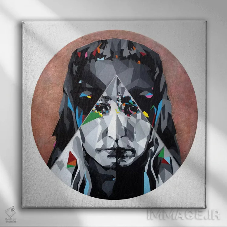 تابلو به نور نگاه کن اثر داز - نمای روبهرو روی دیوار