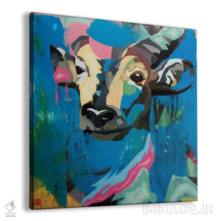 تابلو آهو اثر داز - نمای پرسپکتیو محصول