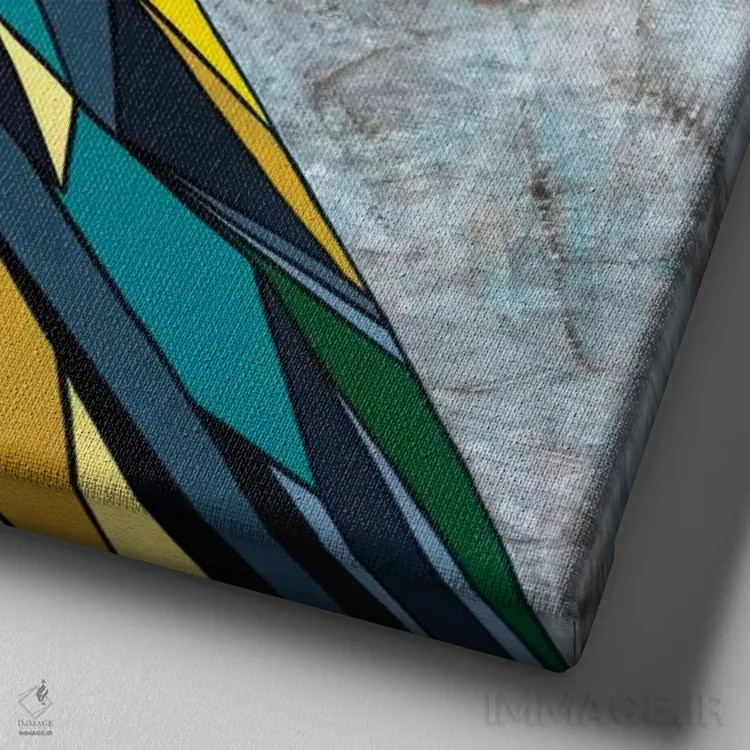 تابلو فنچ طلایی آمریکایی اثر داز - نمای نزدیک بافت بوم