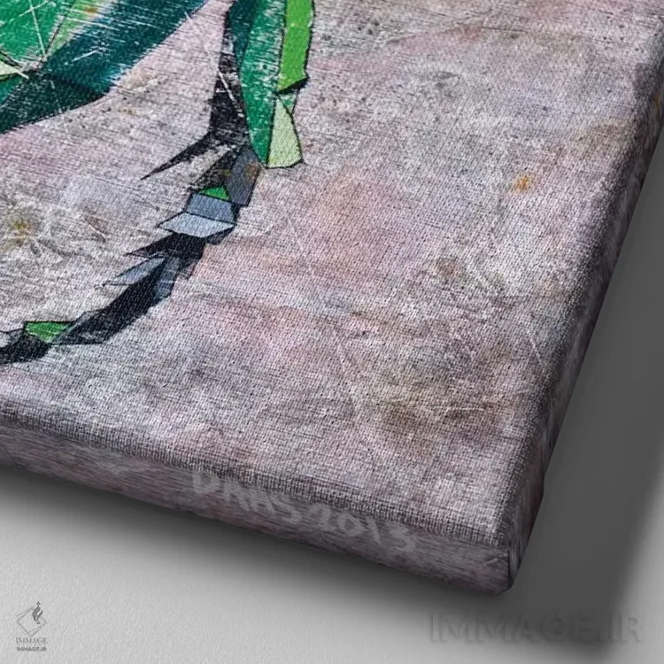 تابلو سوسک طلایی (گنجشک) اثر داز - نمای نزدیک بافت بوم