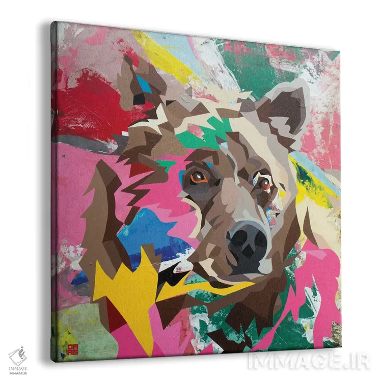 تابلو خرس گریزلی اثر داز - نمای پرسپکتیو محصول