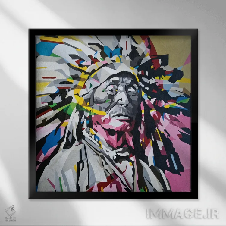 تابلو رئیس (رهبر) اثر داز - نمای قابدار مشکی