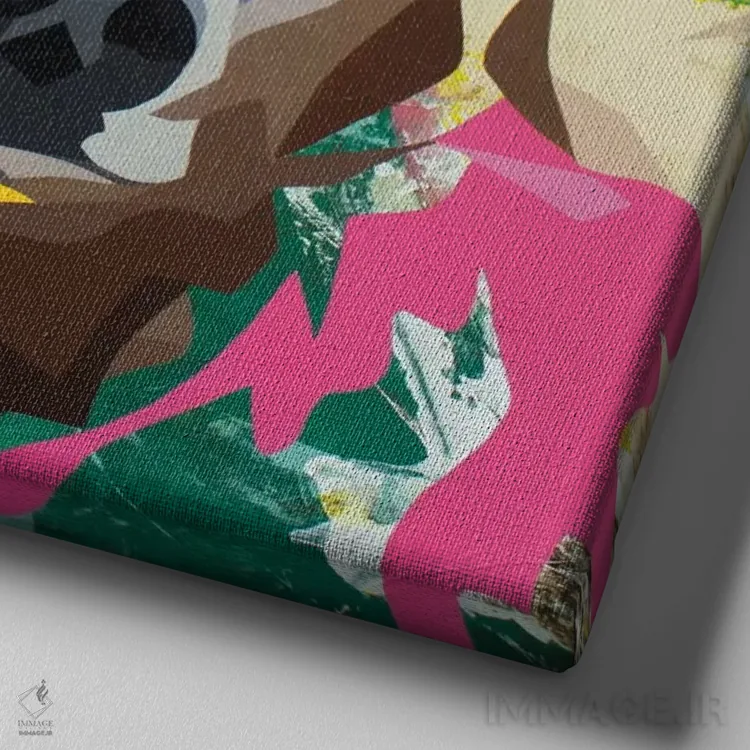 تابلو خرس گریزلی اثر داز - نمای نزدیک بافت بوم