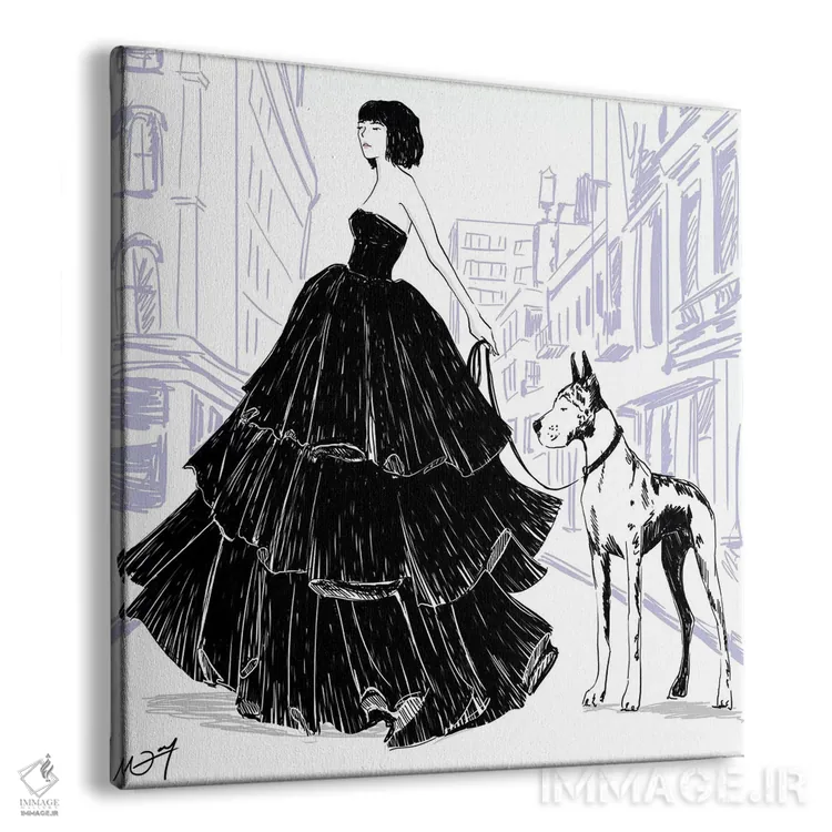 تابلو لباس مجلسی اثر امبر دی - نمای پرسپکتیو محصول